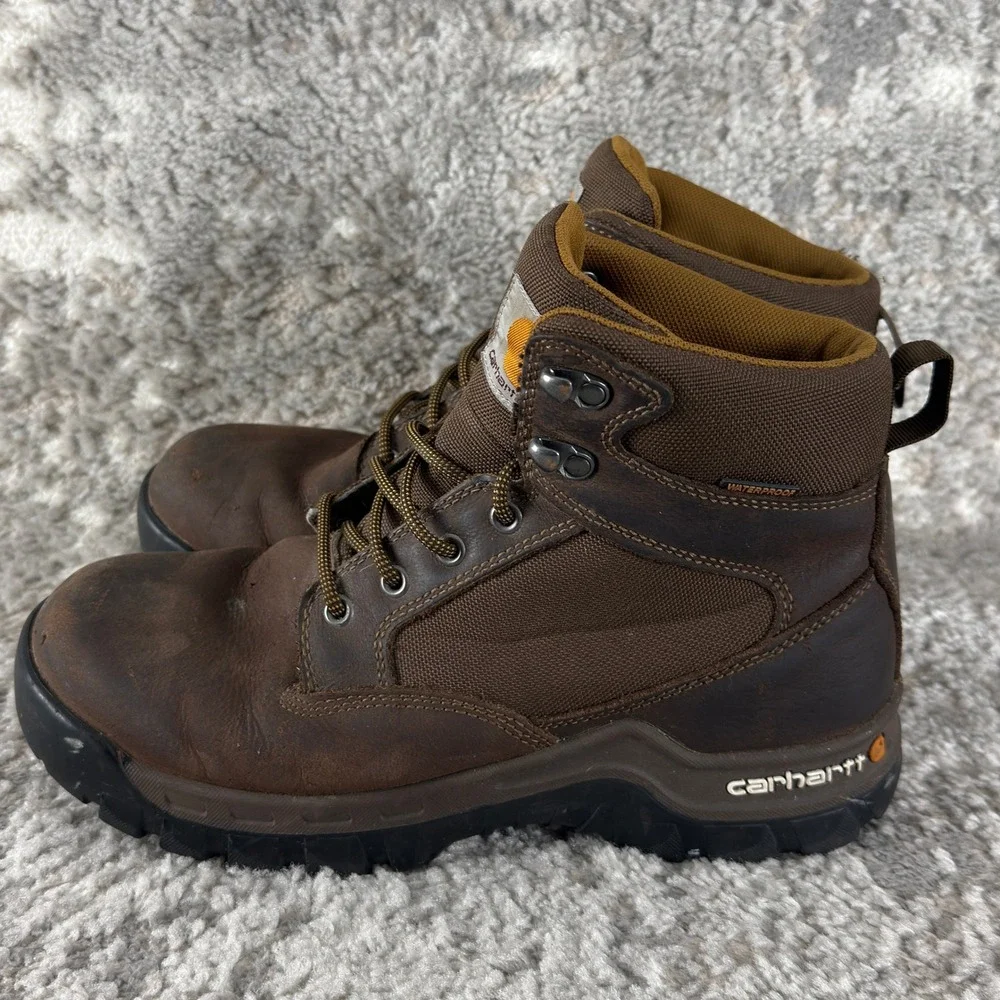 Carhartt Size 9 Waterproof EH Composite Toe Work Hiking Boots Brown Mens